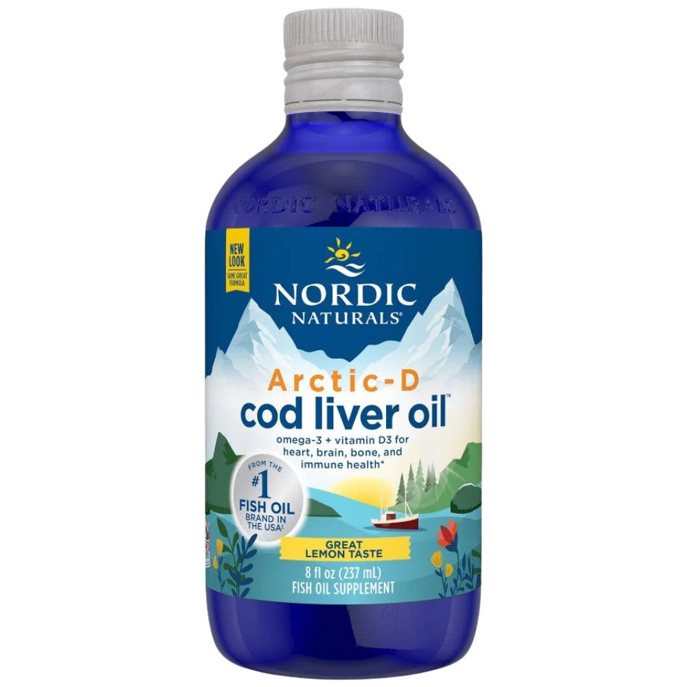 Nordic Naturals Arctic-D Cod Liver Oil Liquid 850 mg - Течно масло от черен дроб на треска с Д3