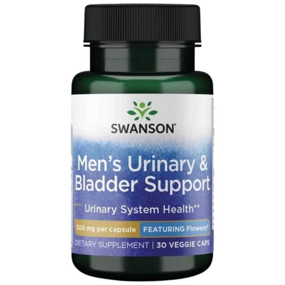 SWANSON Men's Urinary and Bladder Support 500 mg Featuring Flowens - Формула за пикочния мехур за мъже