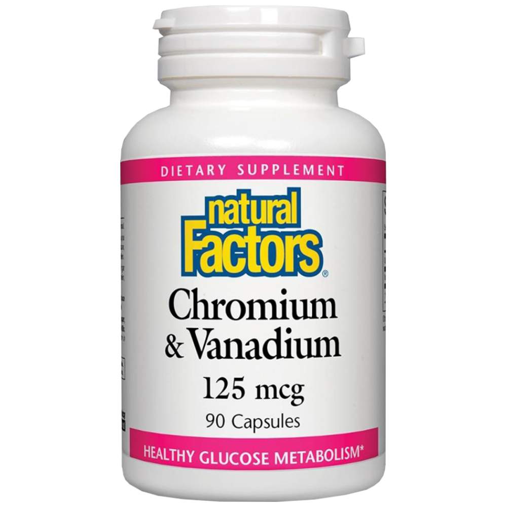 Natural Factors Chromium and Vanadium 125 mcg - Хром и ванадий 125 mcg