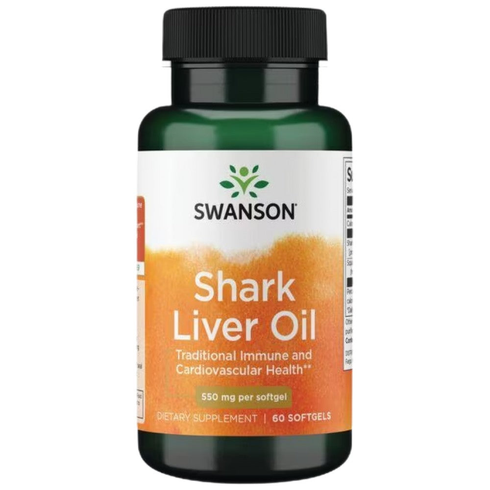 SWANSON Shark Liver Oil 550 mg - Масло от акулов черен дроб