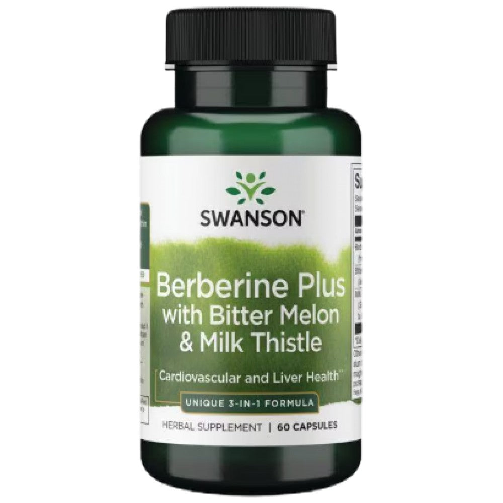 SWANSON Berberine Plus with Bitter Melon & Milk Thistle - Берберин с горчив пъпеш и бял трън