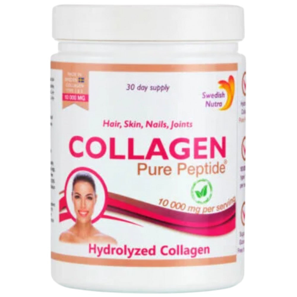Swedish Nutra Collagen Pure Peptide 10000 mg Hydrolyzed Beef Collagen - Говежди колаген 10000 mg
