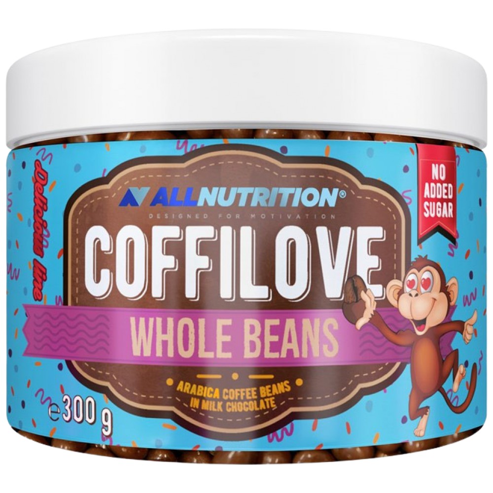 AllNutrition CoffiLove Coffee Beans in Milk Chocolate - Кафе зърна в млечен шоколад