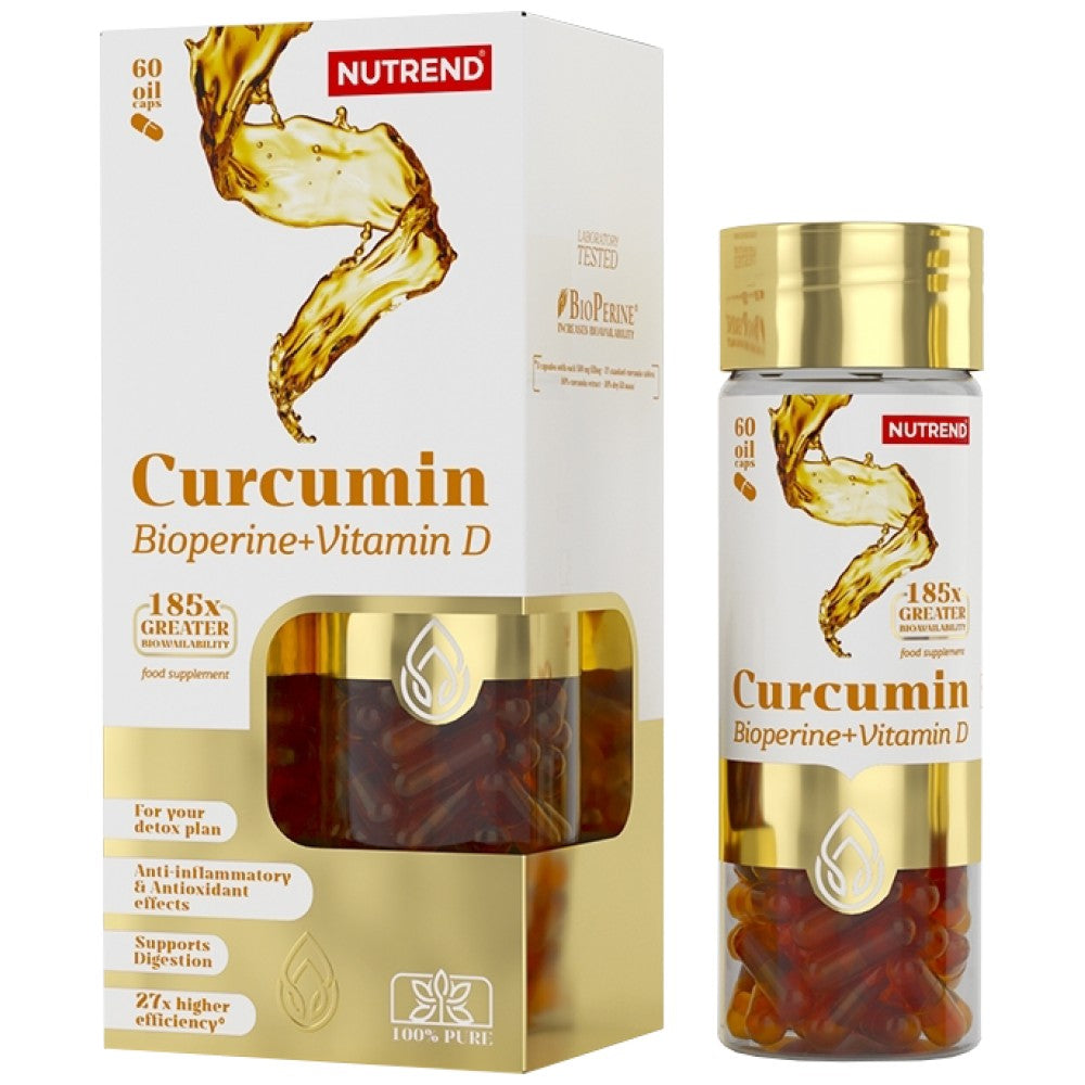 Nutrend Curcumin + Bioperine + Vitamin D - Куркумин с пиперин и Витамин Д