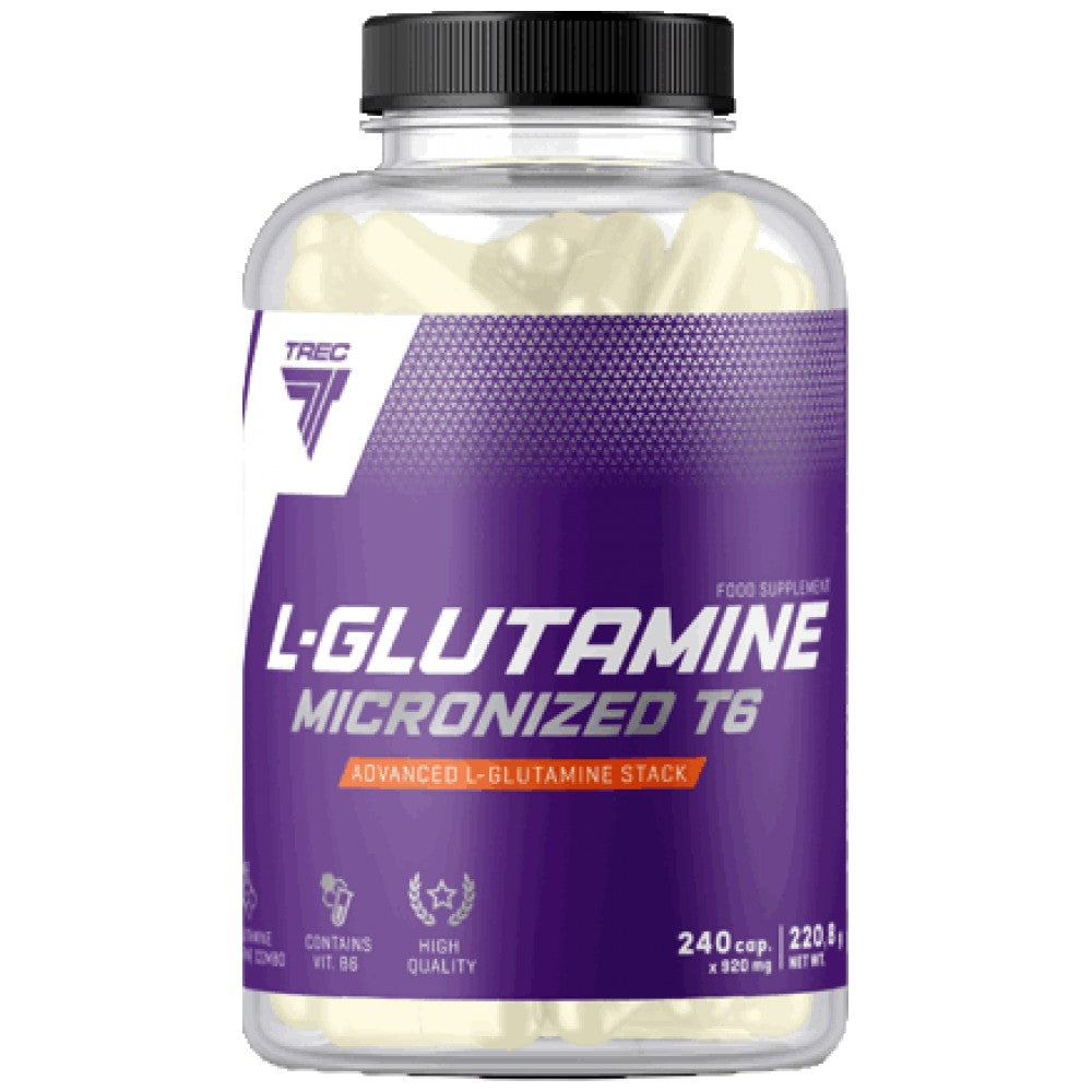 Trec Nutrition L-Glutamine Micronized T6 Caps - Микронизиран глутамин капсули