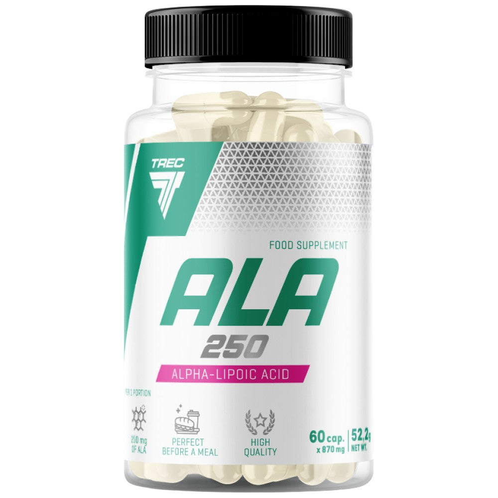 Trec Nutrition ALA 250 Alpha Lipoic Acid 250 mg - Алфа-липоева киселина 250 mg