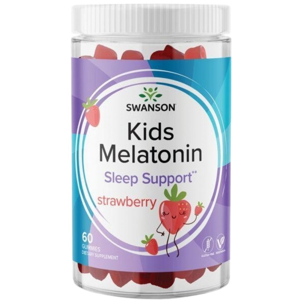 SWANSON Kids Melatonin Gummies 1 mg Strawberry - Детски Мелатонин желирани (ягода)