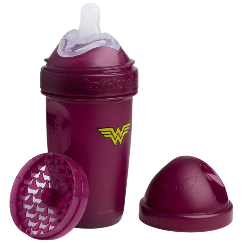 Herobility Double Anti-Colic Baby Bottle 240 ml Wonder Woman - Противоколично бебешко шише Wonder Woman 240 ml