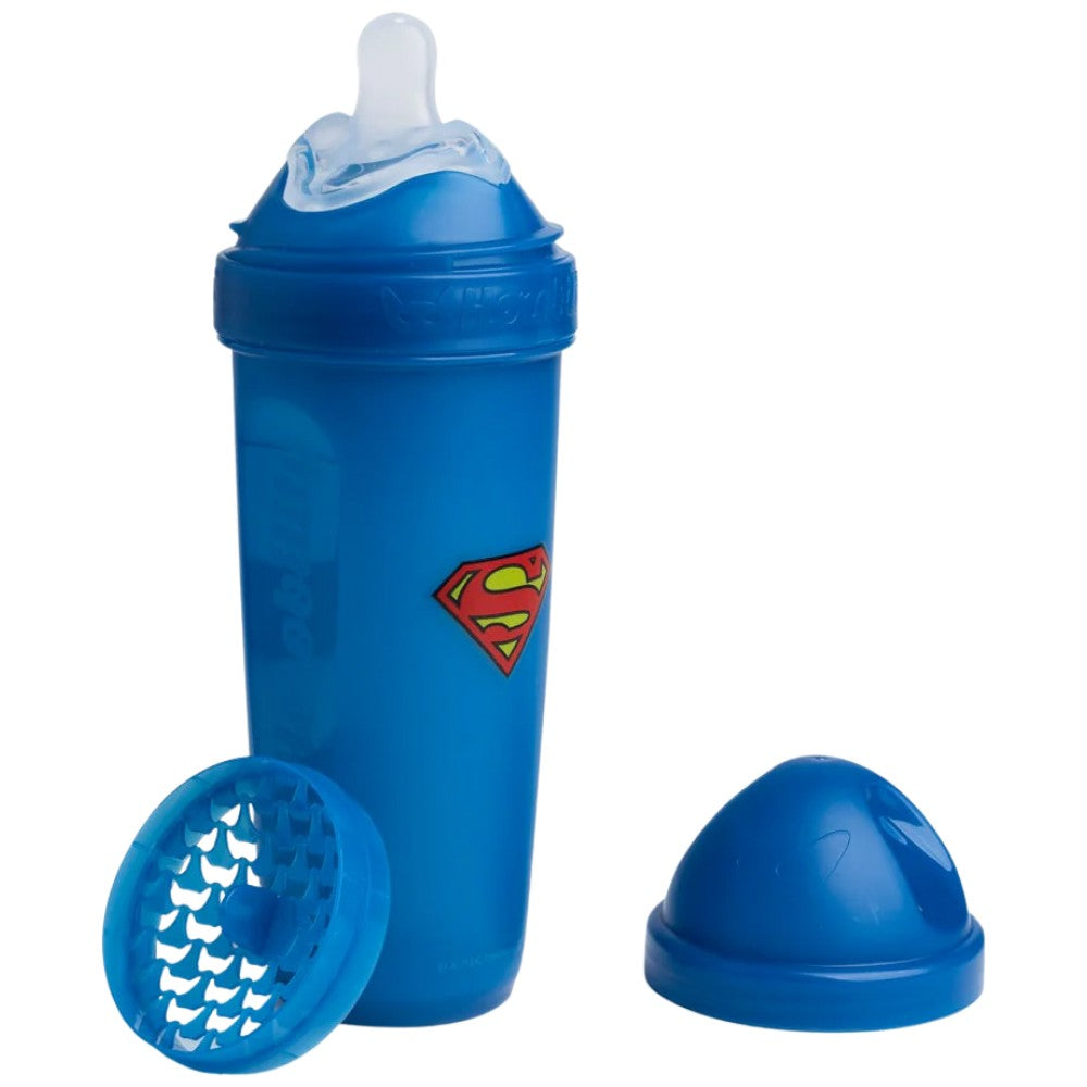 Herobility Double Anti-Colic Baby Bottle 340 ml Superman - Противоколично бебешко шише Superman 340 ml