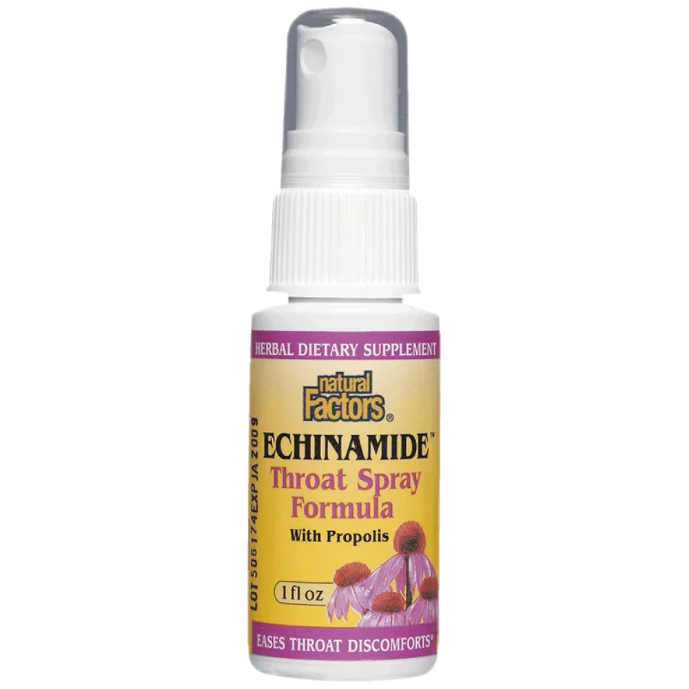 Natural Factors Echinamide Throat Spray Formula - Спрей за гърло с ехинацея