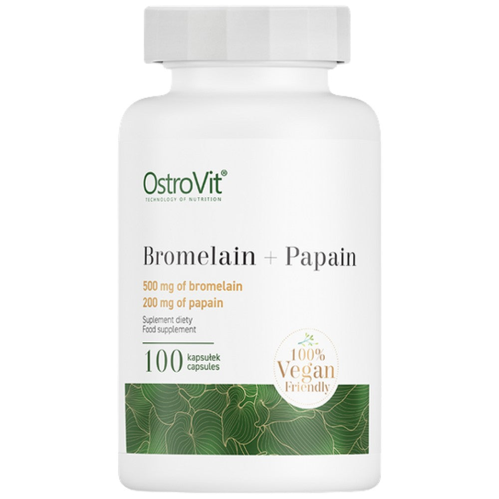 OstroVit Bromelain + Papain Enzymes - Бромелаин с папаин ензими
