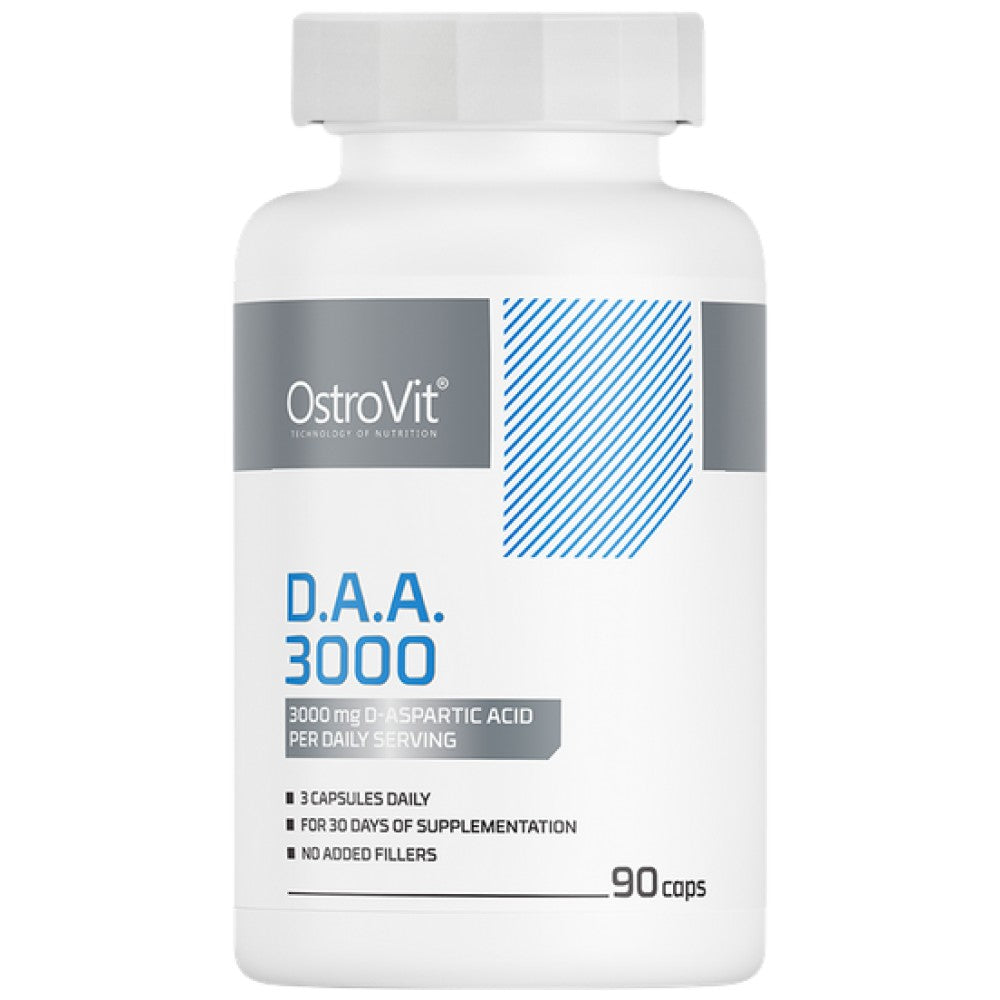 OstroVit DAA 3000 D-Aspartic Acid Caps - Д-Аспарагинова киселина 3000 капсули