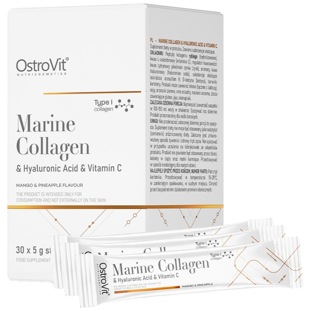 OstroVit Marine Collagen & Hyaluronic Acid Powder - Морски колаген с хиалурон
