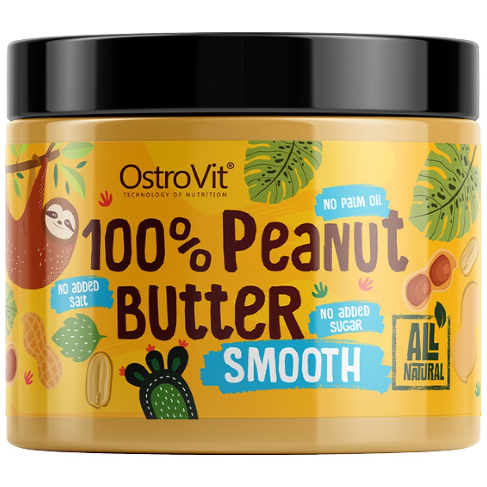 OstroVit 100% Peanut Butter Smooth - Фъстъчено масло гладко