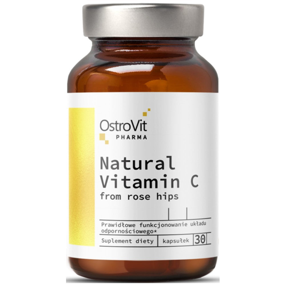 OstroVit Natural Vitamin C 1000 mg from Rose Hips - Натурален Витамин Ц от шипка 1000 mg