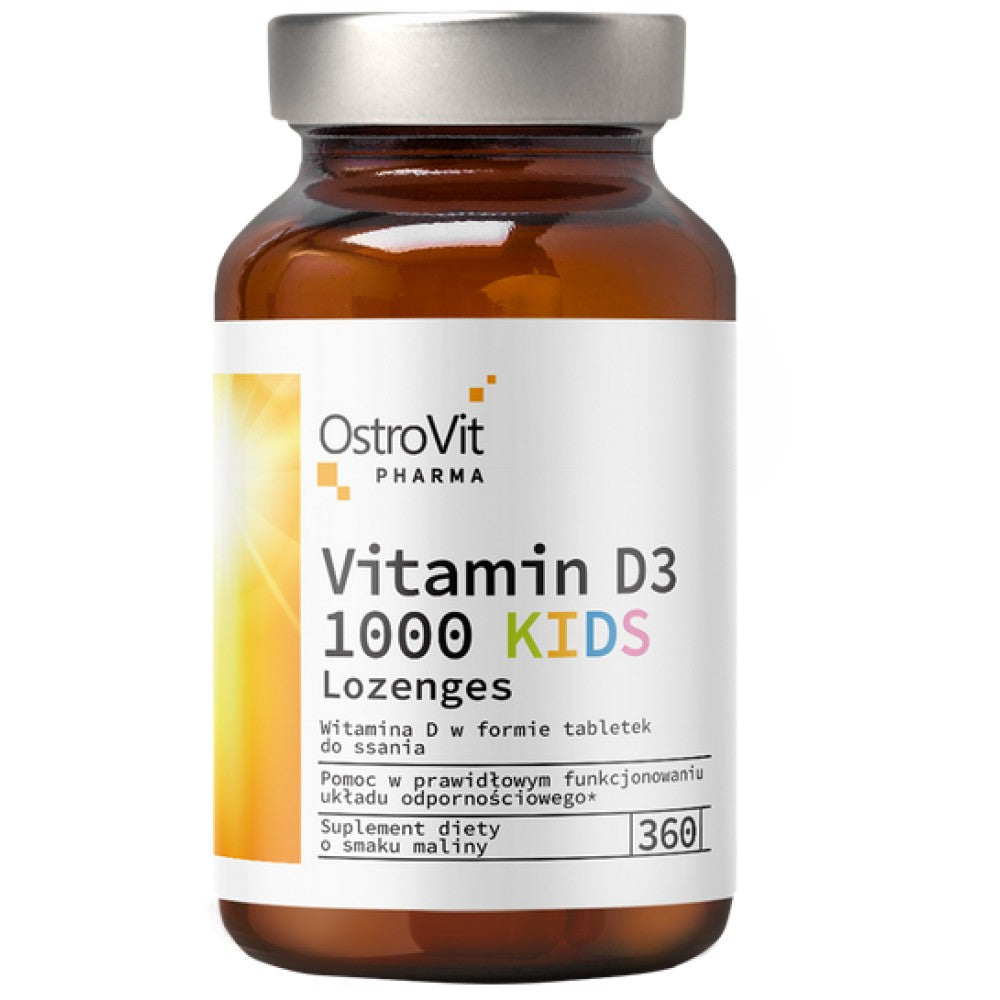 OstroVit Vitamin D3 1000 Kids Lozenges - Витамин Д3 за деца таблетки за смучене