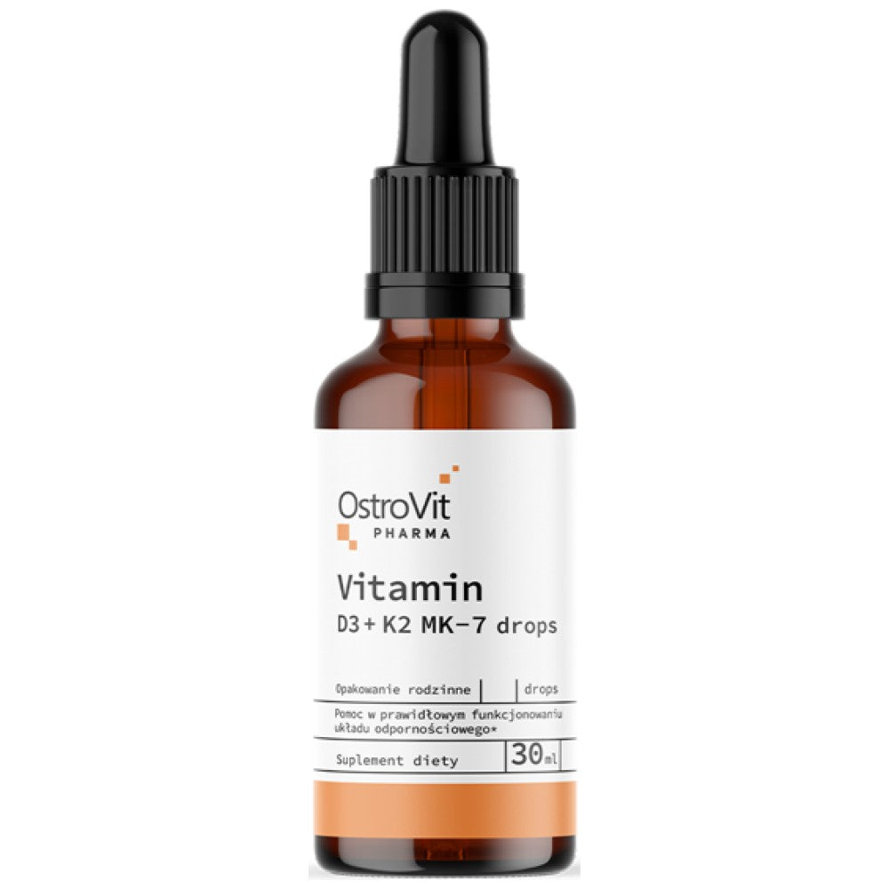 OstroVit Vitamin D3 + K2 MK-7 Drops - Витамин Д3 с К2 на капки