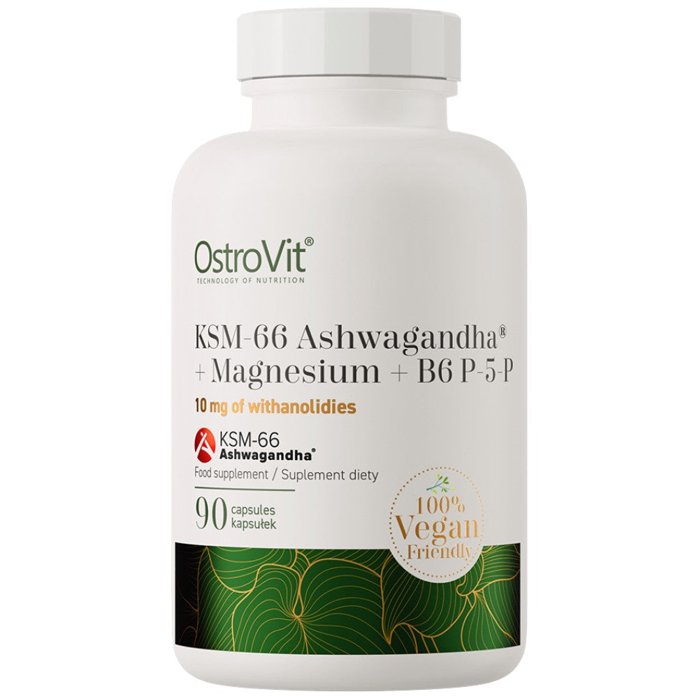 OstroVit KSM-66 Ashwagandha + Magnesium + B6 P-5-P - Ашваганда с магнезий и Б6