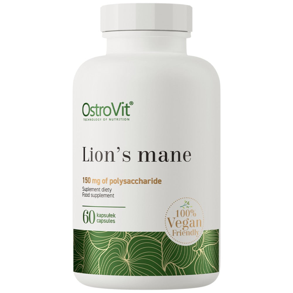 OstroVit Lion's Mane 500 mg Vege - Лъвска грива 500 mg