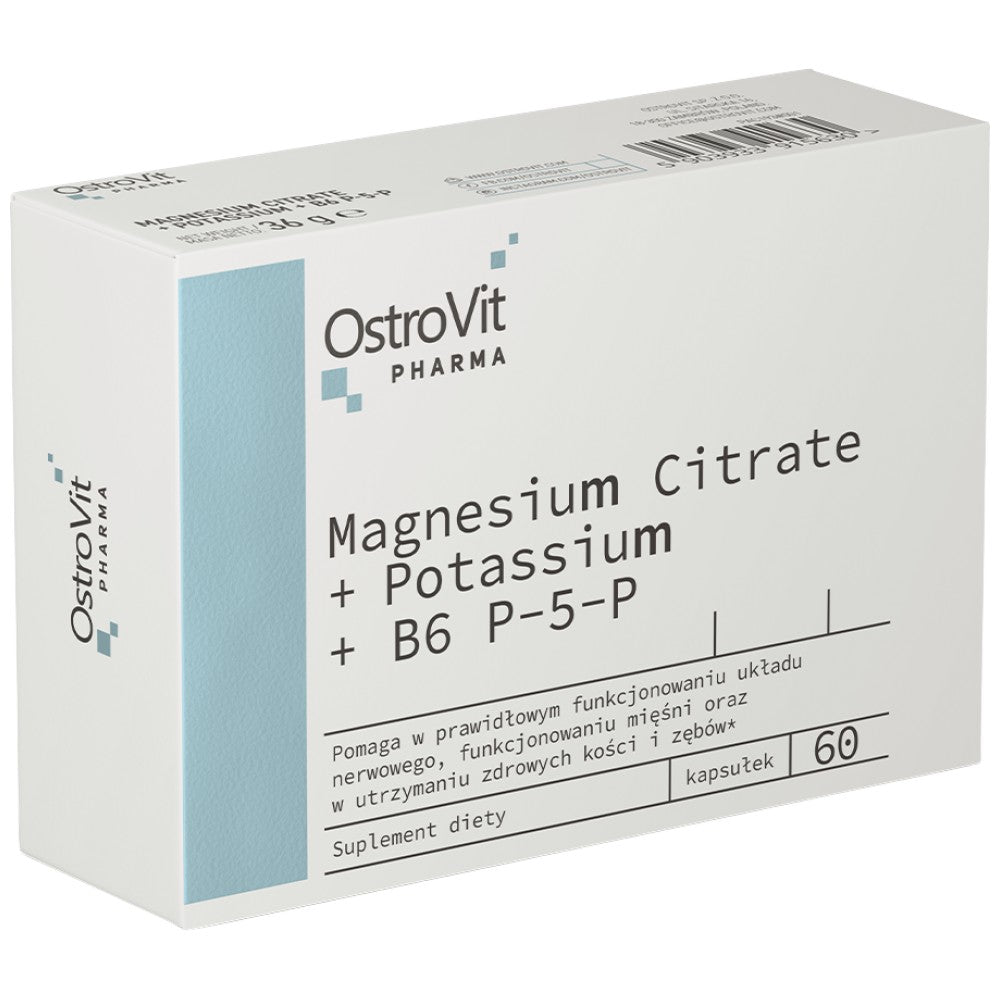 OstroVit Magnesium Citrate + Potassium + B6 P-5-P Blisters - Магнезиев цитрат с калий и Б6 блистери