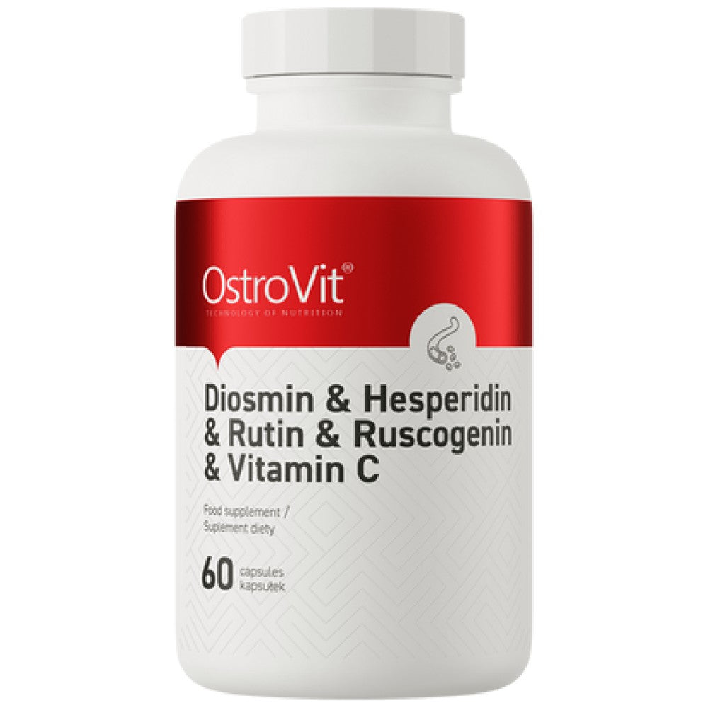 OstroVit Diosmin + Hesperidin + Rutin + Ruscogenin + Vitamin C - Биофлавоноиди за вени с Витамин Ц