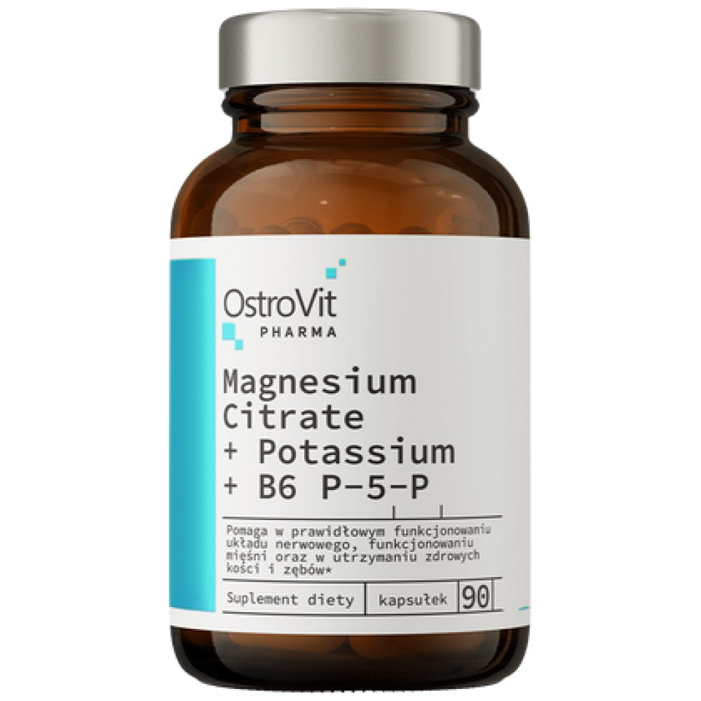OstroVit Magnesium Citrate + Potassium + B6 P-5-P - Магнезиев цитрат с калий и Б6