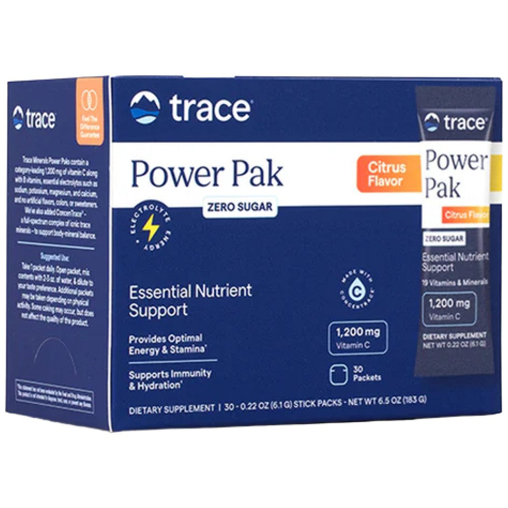 Trace Minerals Sugar Free Power Pak - Електролити без захар на пакетчета