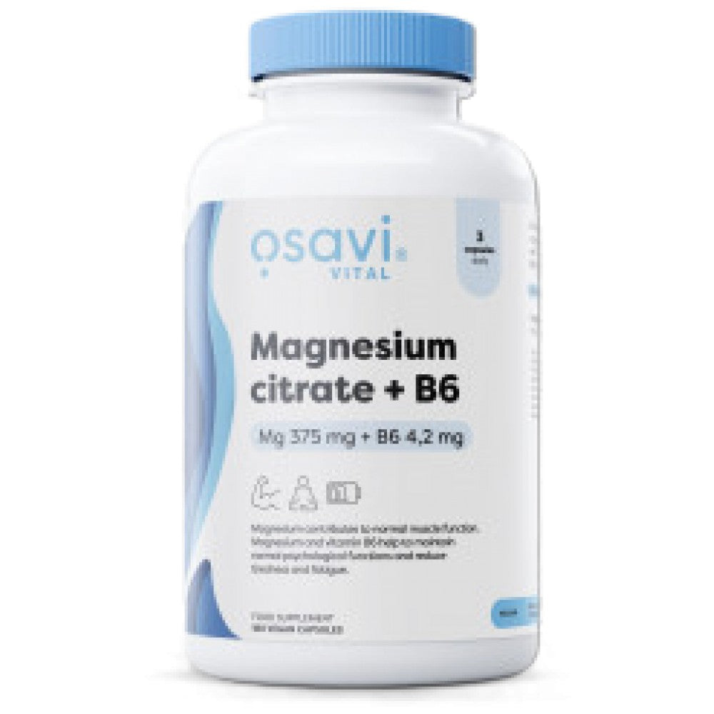 Osavi Magnesium Citrate 375 mg + B6 P-5-P - Магнезиев цитрат 375 mg с Б6