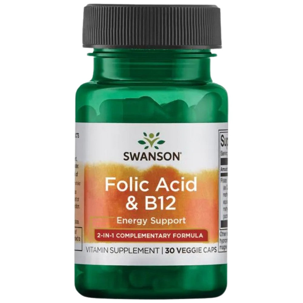 SWANSON Folic Acid & B12 - Фолиева киселина с B12