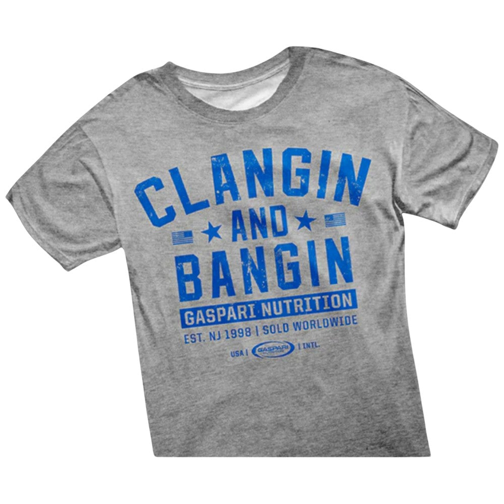 Gaspari Nutrition T-Shirt Clangin And Bangin Grey - Мъжка тениска сива