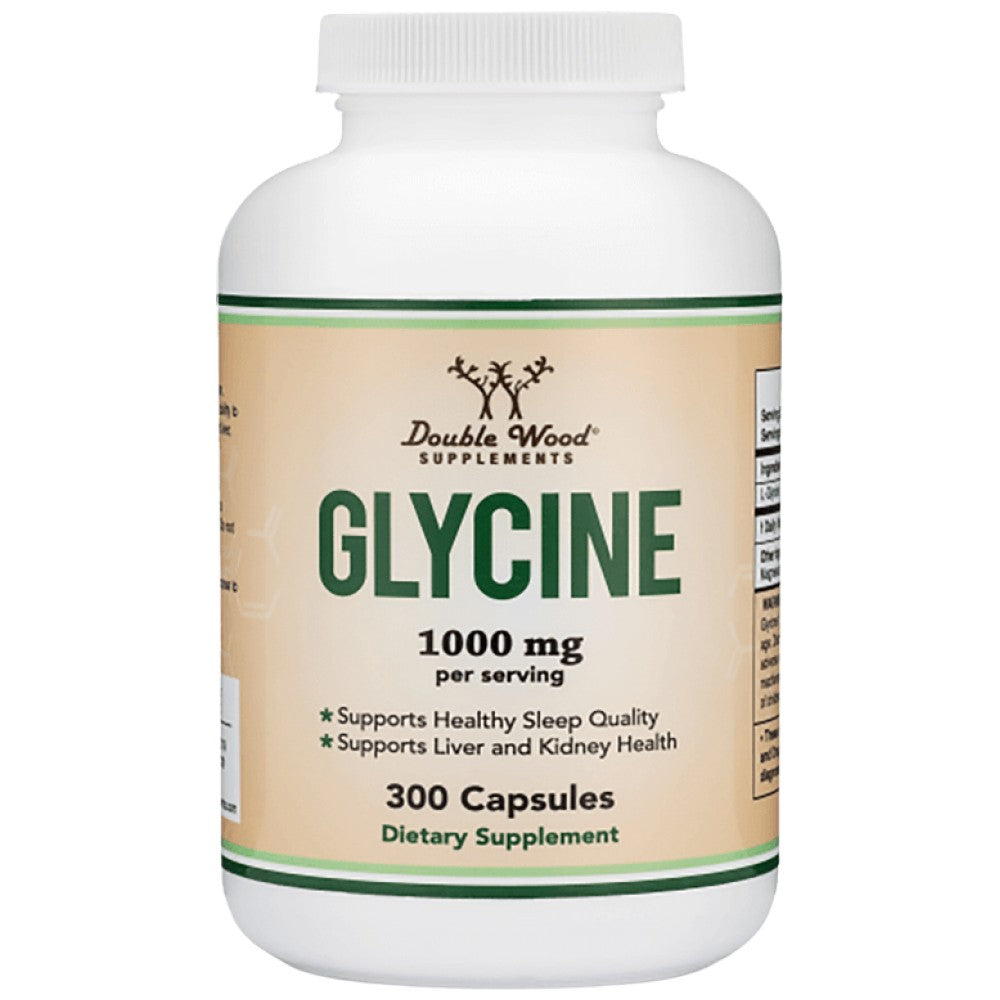 Double Wood Supplements Glycine 1000 mg - Глицин 1000 mg