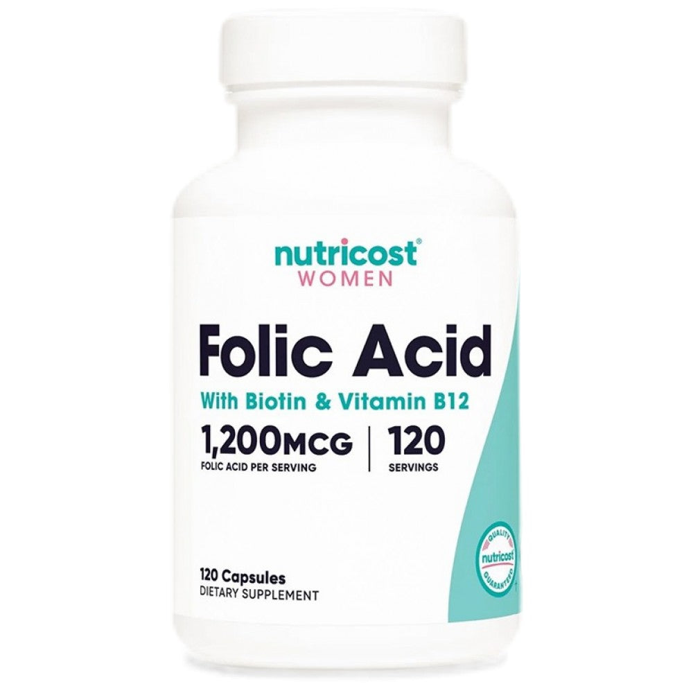 Nutricost Folic Acid with Biotin & Methylcobalamine Women Series - Фолиева киселина с биотин и B12 за жени