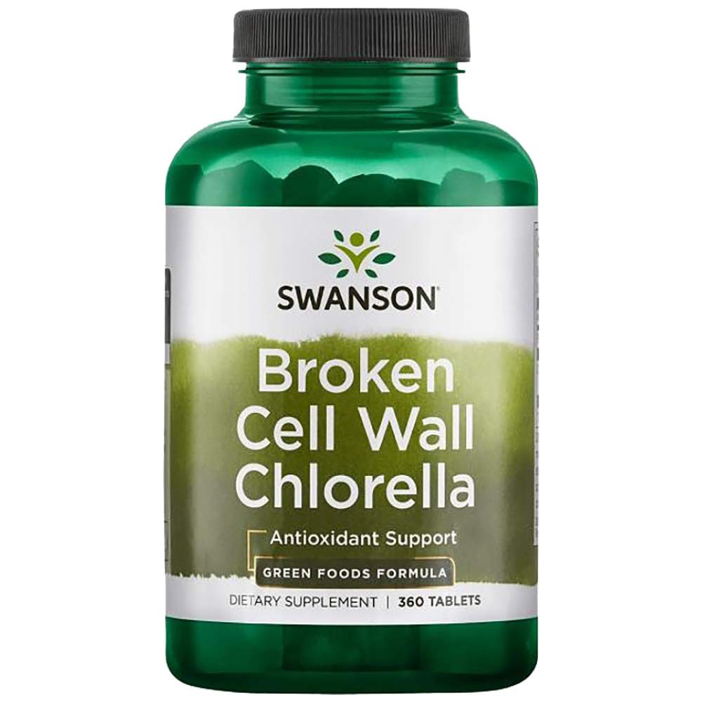 SWANSON Broken Cell Wall Chlorella 500 mg - Хлорела със счупена клетъчна стена