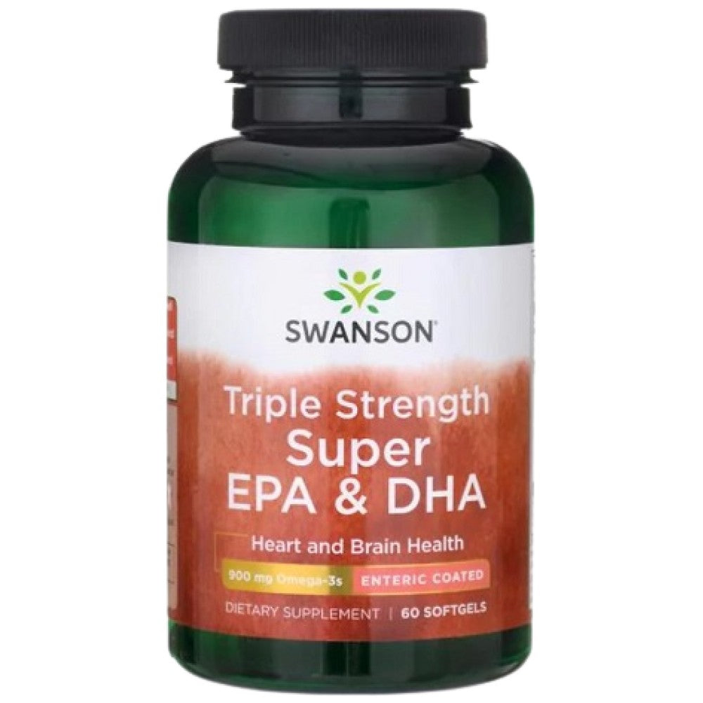 SWANSON Triple Strength Super EPA & DHA 900 mg - Рибено масло висок EPA и DHA 900 mg