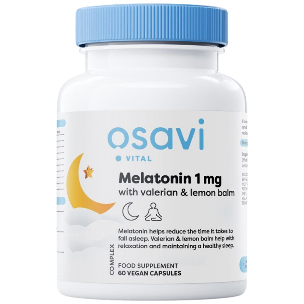 Osavi Melatonin with Valerian & Lemon Balm - Мелатонин с валериан и маточина