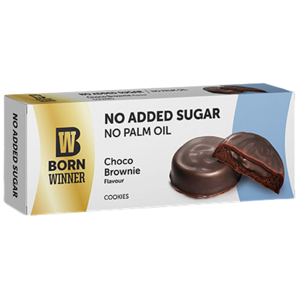 Born Winner Cookies No Added Sugar & Palm Oil Choco Brownie - Бисквити брауни без захар