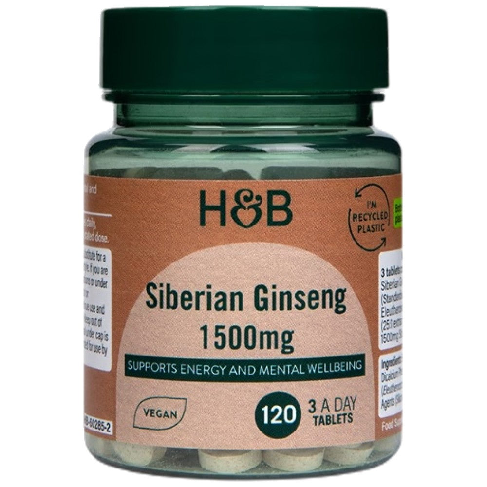 Holland And Barrett Siberian Ginseng 1500 mg - Сибирски женшен 1500 mg