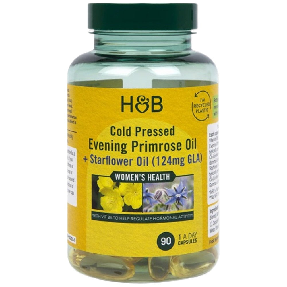 Holland And Barrett Cold Pressed Evening Primrose Oil + Starflower Oil - Масло от вечерна иглика и пореч