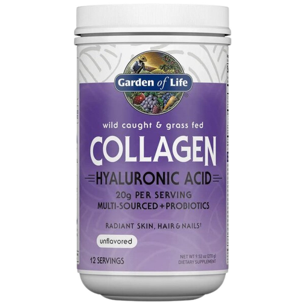 Garden Of Life Wild Caught & Grass Fed Collagen with Hyaluronic Acid Powder - Колаген с хиалурон на прах