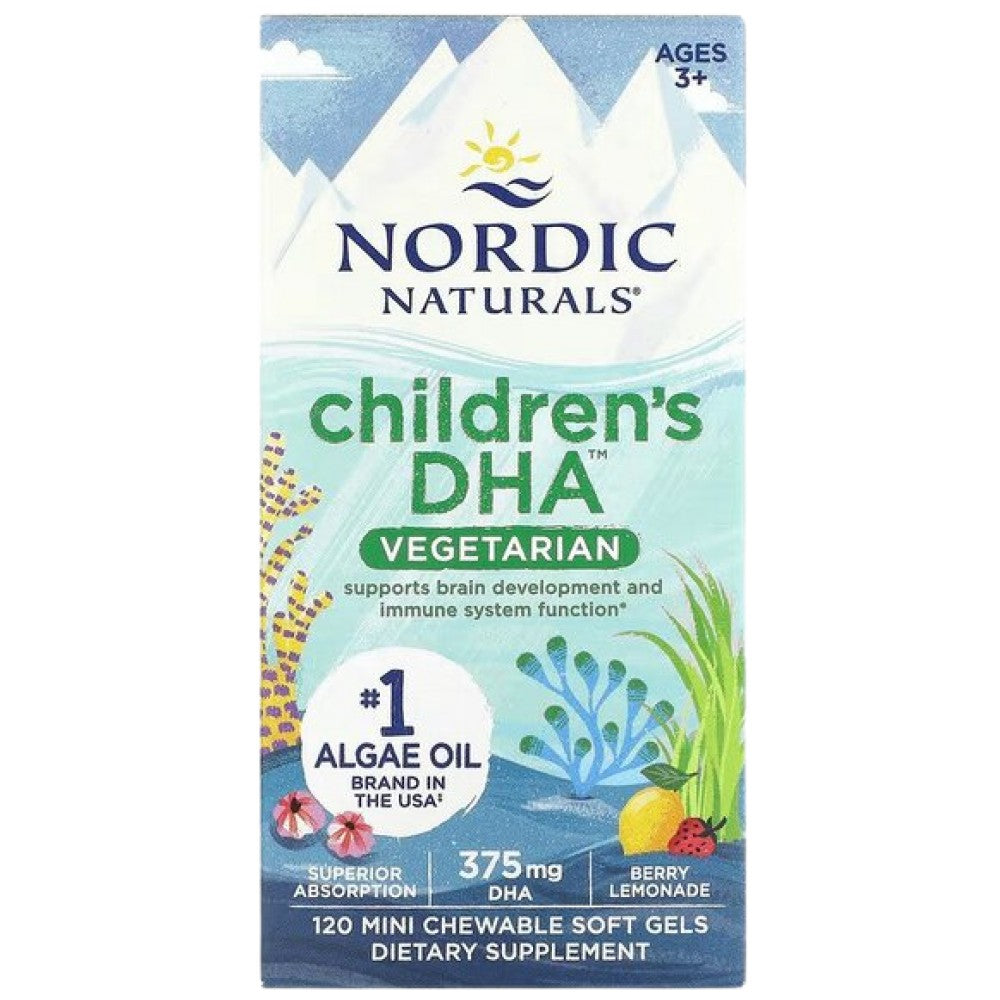 Nordic Naturals Children's DHA Vegetarian 375 mg - Веган DHA за деца 375 mg