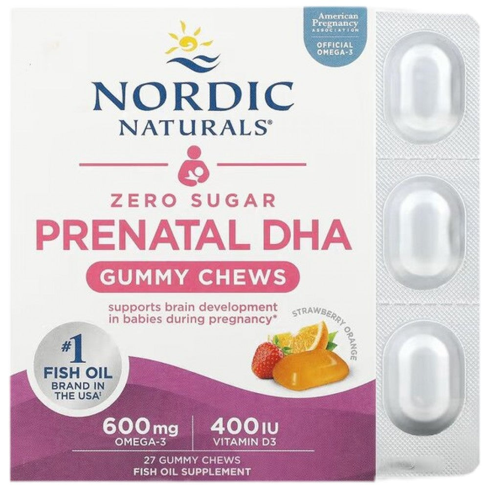 Nordic Naturals Prenatal DHA Gummy Chews 600 mg - DHA за бременни гъми 600 mg