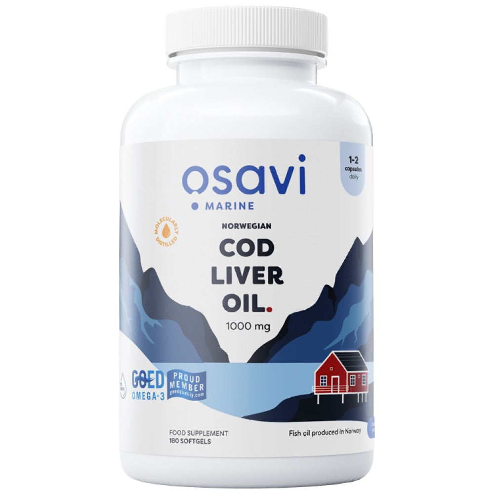 Osavi Norwegian Cod Liver Oil 1000 mg Lemon Flavored - Норвежко масло от черен дроб на треска 1000 mg