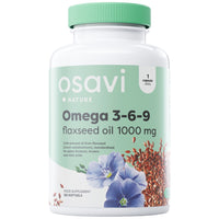 Osavi Omega 3-6-9 Flaxseed Oil 1000 mg - Ленено масло Омега 3-6-9 1000 mg