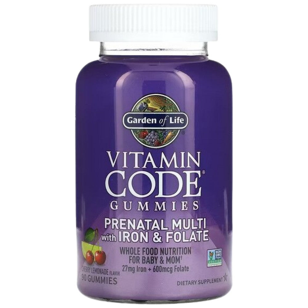 Garden Of Life Vitamin Code Prenatal Multi with Iron & Folate Gummies - Мултивитамини за бременни с желязо и фолат