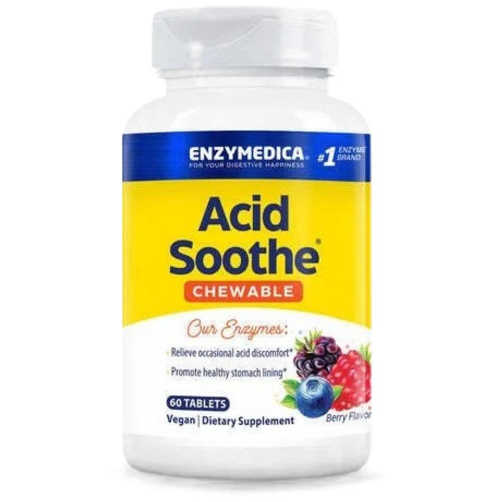 Enzymedica Acid Soothe Chewable - Дъвчаща ензимна формула за стомаха