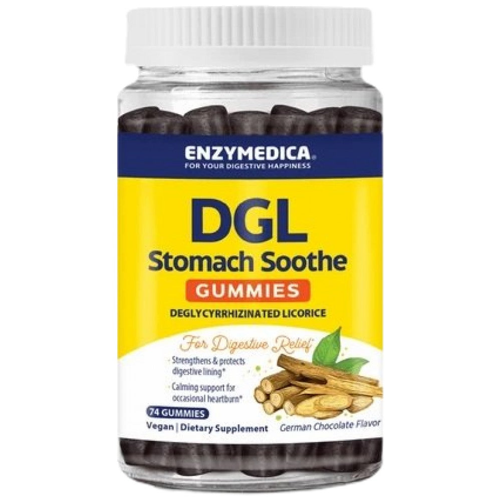 Enzymedica DGL Stomach Soothe Gummies - Женско биле DGL гъми за стомаха