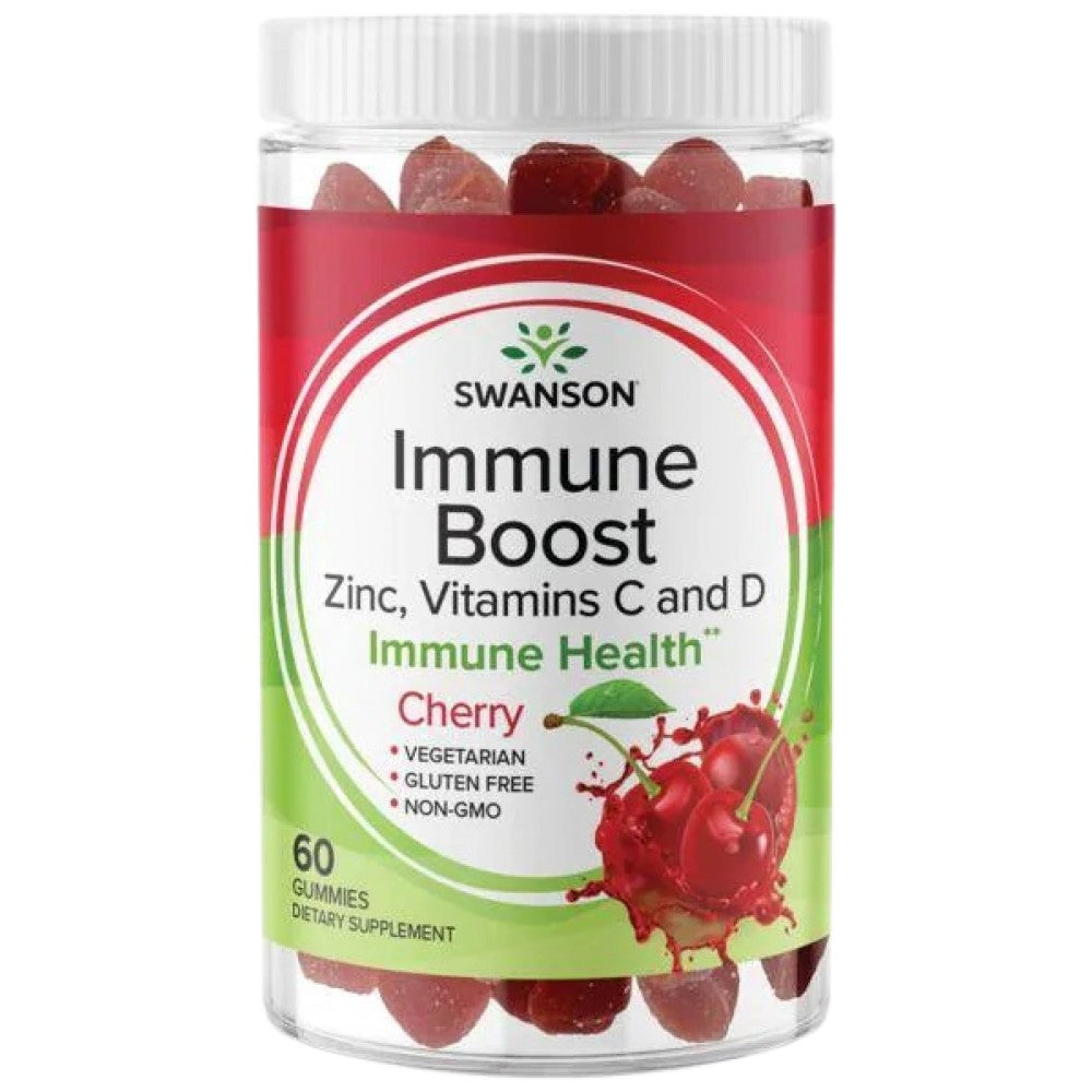 SWANSON Immune Boost Gummies with Acerola, Zinc and Vitamin C & D - Гъми за имунитет с ацерола и цинк
