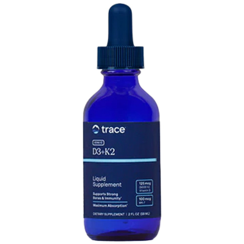 Trace Minerals Ionic D3 + K2 Drops - Течен Витамин Д3 с К2 капки