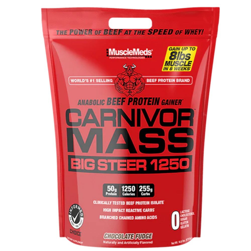 Muscle Meds Carnivor Mass Big Steer - Гейнър с говежди протеин