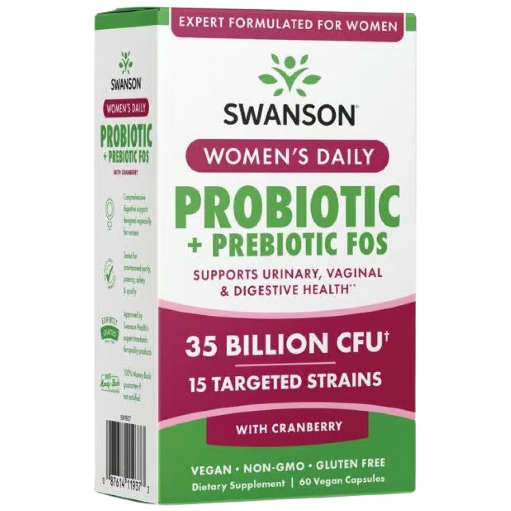 SWANSON Women's Daily Probiotic + Prebiotic FOS - Пробиотик за жени с пребиотик